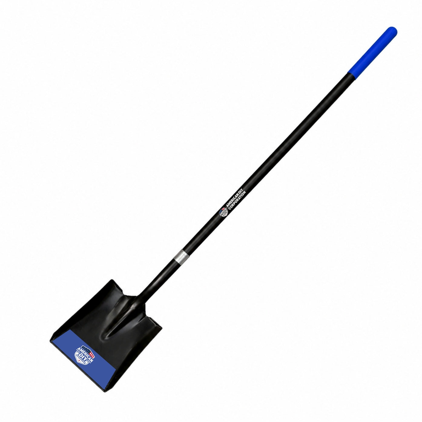 Square Point Shovel, 48" Yellow Fiberglass Handle